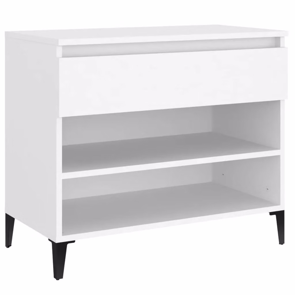Berkfield Home White Modern Shoe Cabinet with Doors and Drawers, W/D/H: 70 x 36 x 60 cm – 2