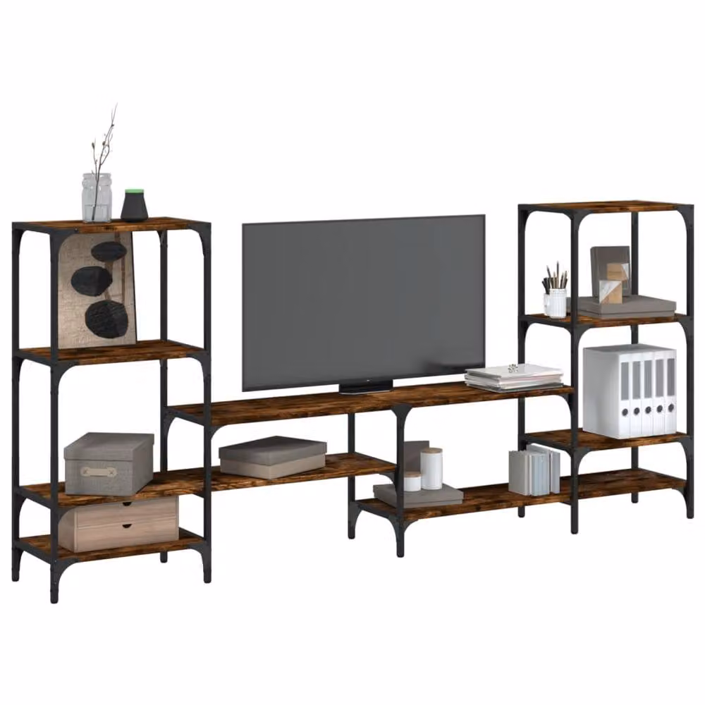 Berkfield Home Smoked Oak TV Cabinet in Brown, W/D/H: 206.5 x 28.5 x 95 cm – 2