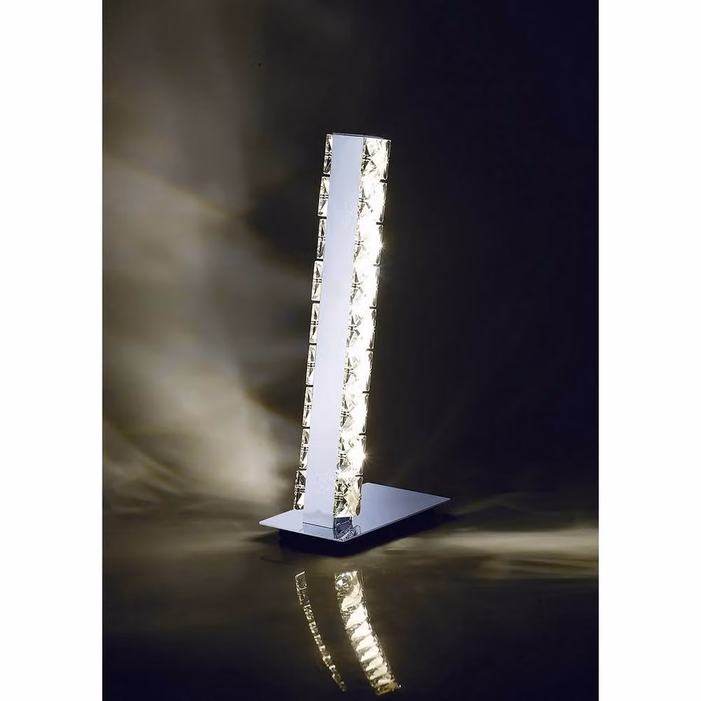 Netlighting Galaxy Table Lamp with Grey Crystal and Polished Chrome Finish, 3W LED, 4000K Cool White – 2
