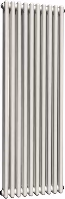 Lux Heat Vertical Coloured Column Radiator in Antique White, H 150 cm x W 47 cm