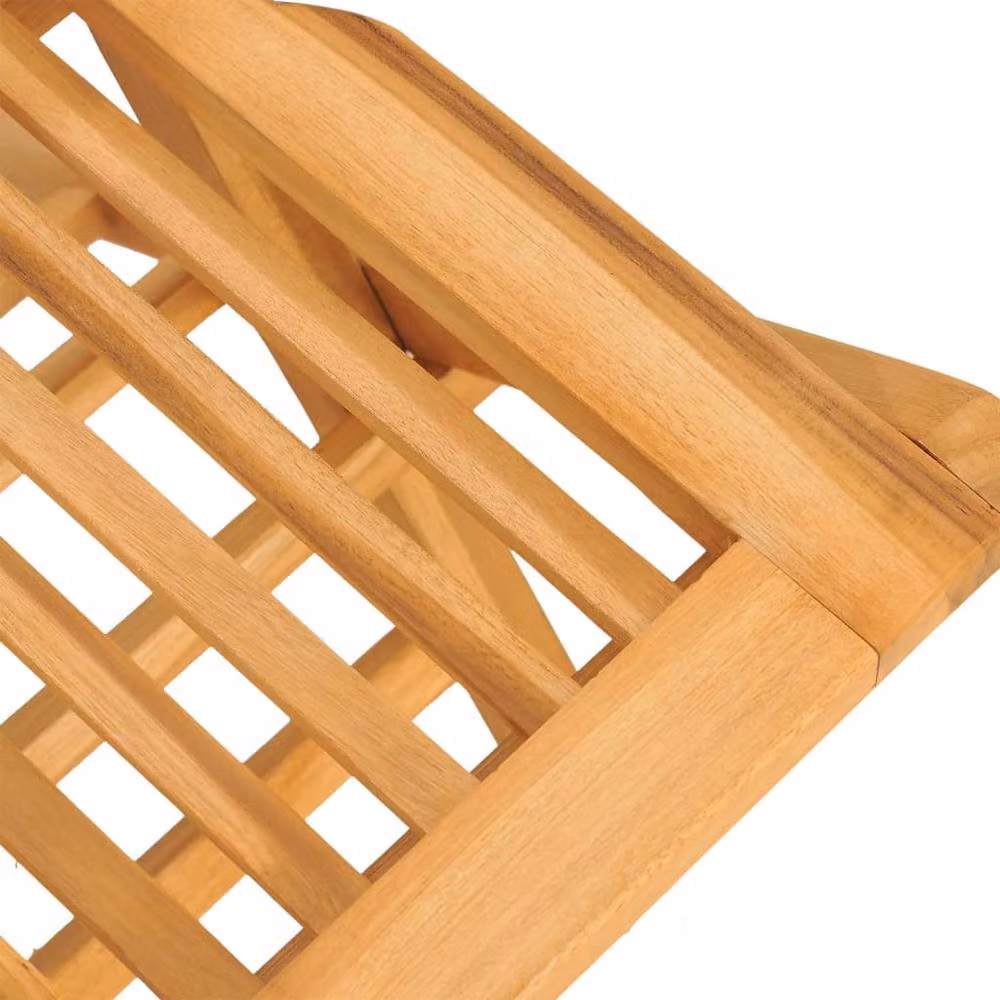Berkfield Home Set of 4 Folding Garden Chairs in Brown Solid Teak Wood, W/D/H: 47 x 62 x 90 cm – 2