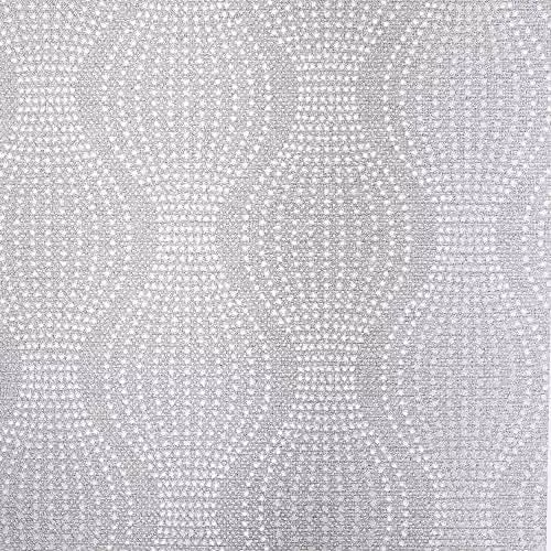 Arthouse Calico Spot Dots Grey and Silver Metallic Embossed Textured Vinyl Wallpaper