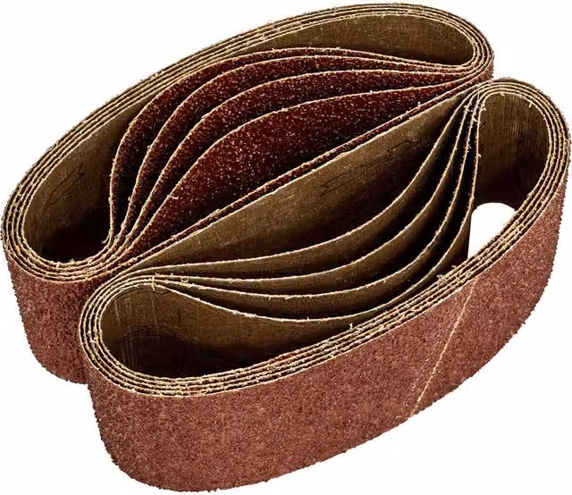 Loops 5 Pack 24 Grit Aluminium Oxide Sanding Belts for Wood, 75mm x 533mm – 1