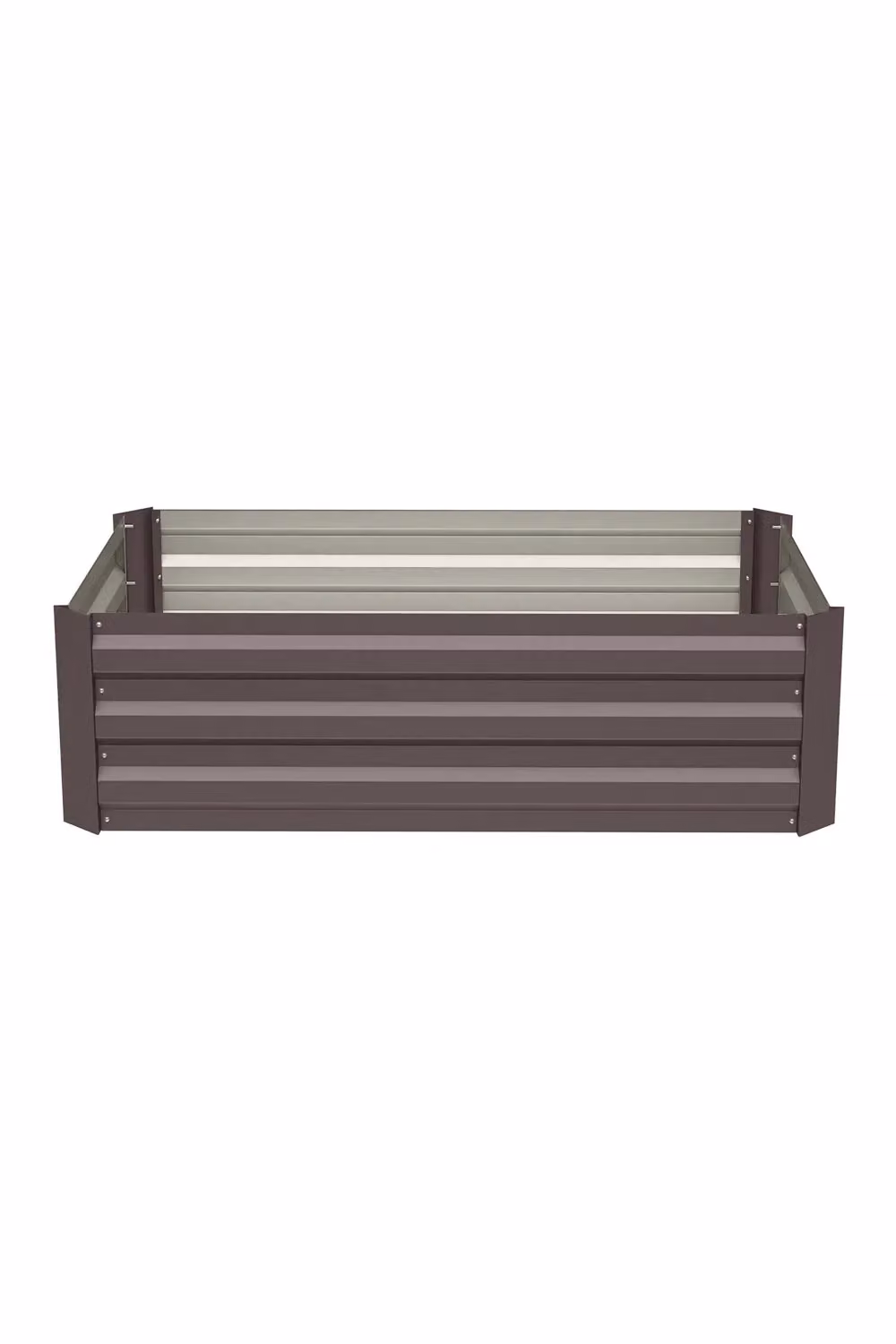 Living and Home Galvanised Steel Raised Garden Bed Planter Box in Brown, W/D/H: 60 x 60 x 30 cm – 4