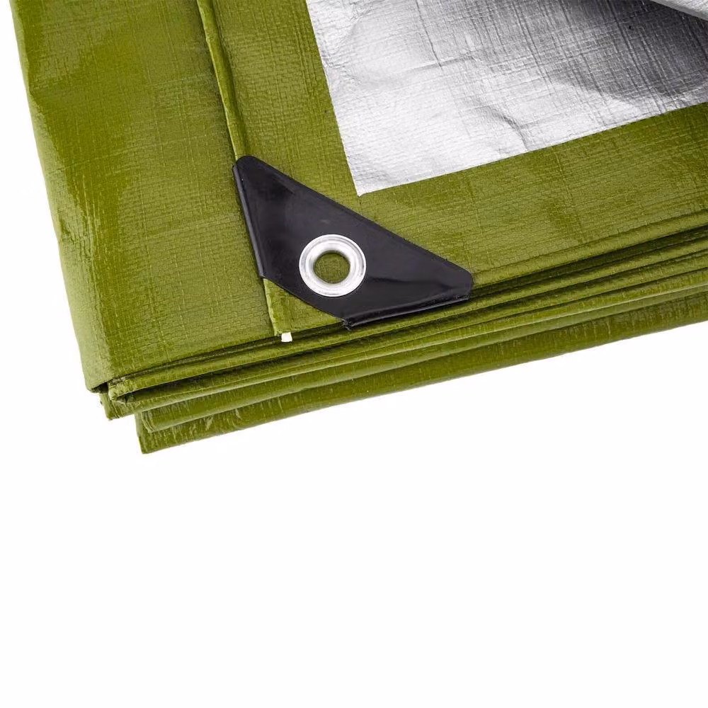 NESTLUNE Green Waterproof Heavy-Duty Tarpaulin with Eyelets – 4