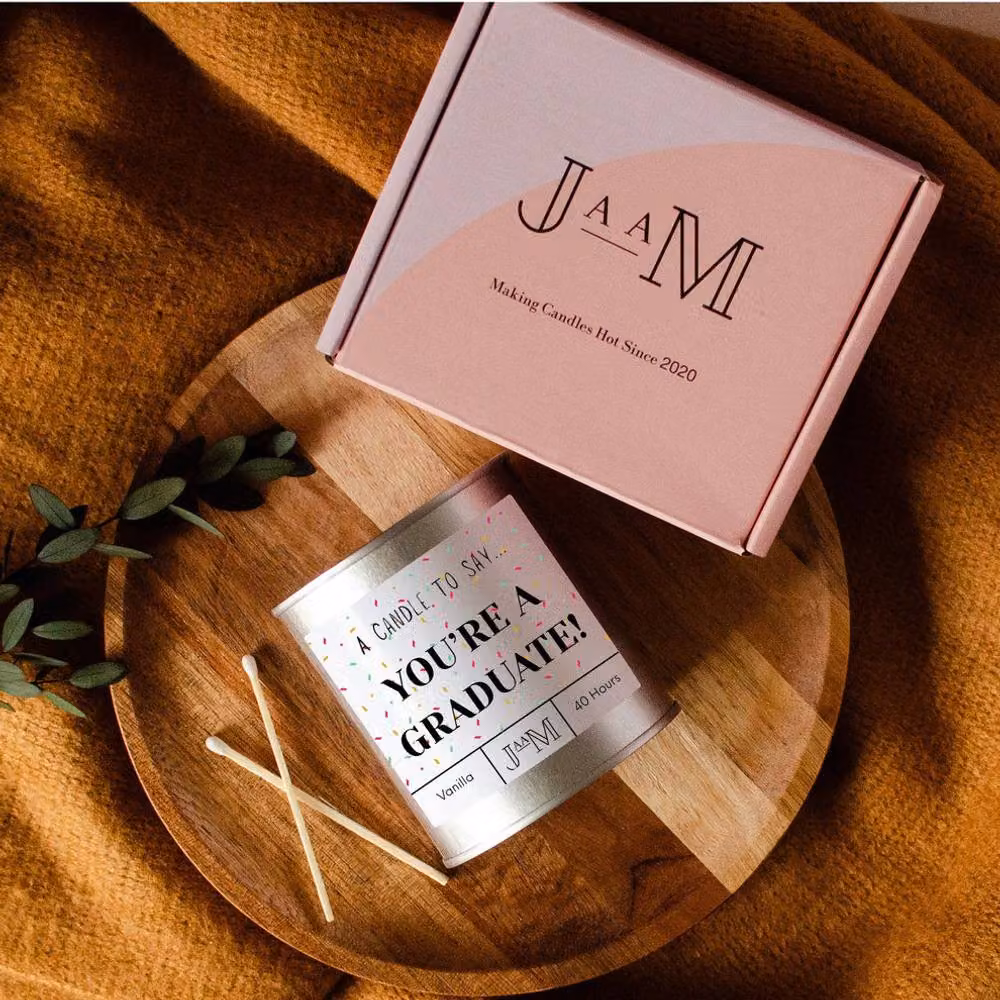JAAM You're A Graduate Vanilla Scented Candle in Silver – 3