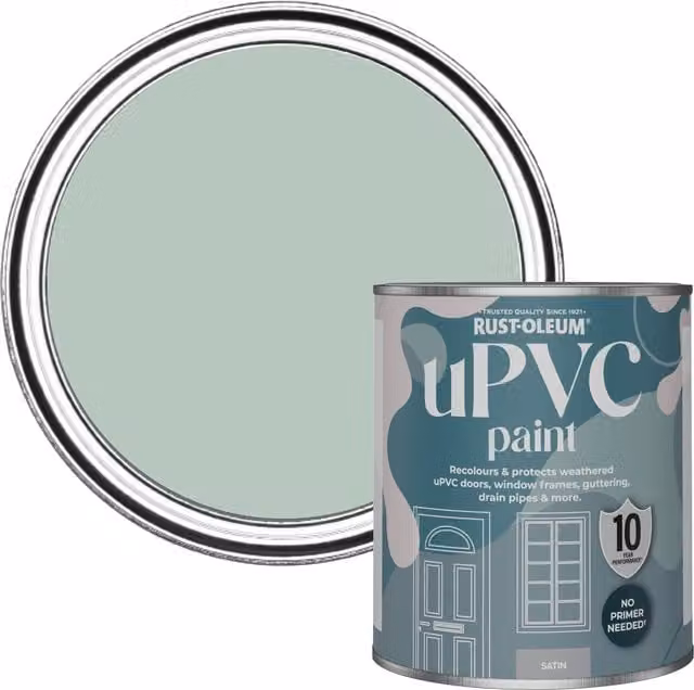 Rust-Oleum UPVC Paint in Satin Finish, Green, 0.75 l