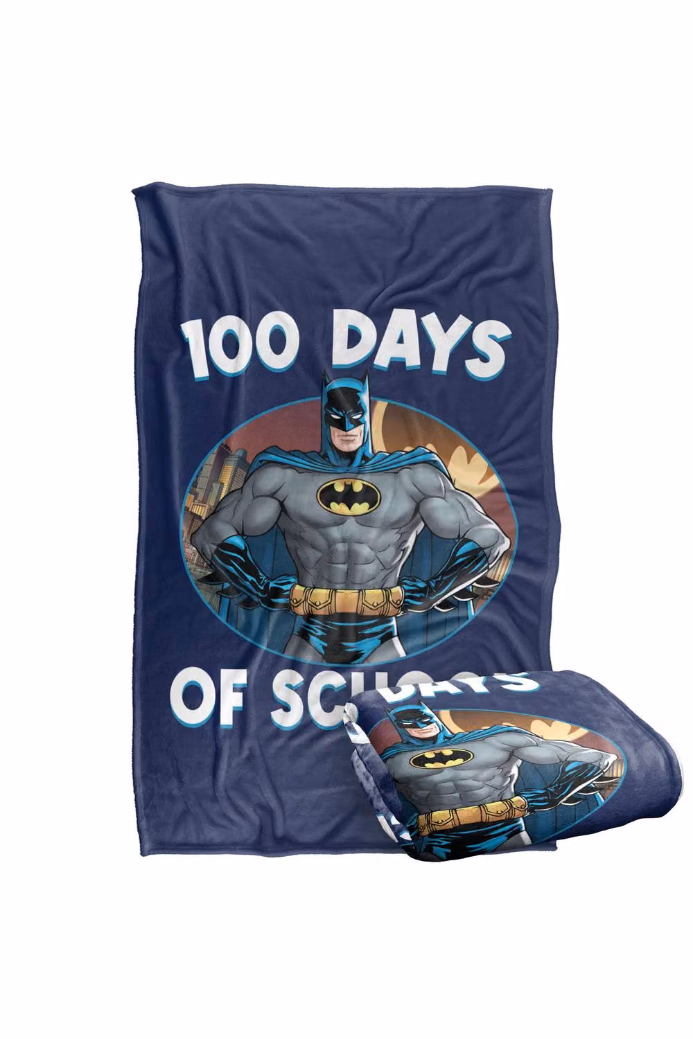 Warner Bros. Batman 100 Days of School Super Soft Fleece Throw Blanket, Multicolour, W: 127.0 cm x D: 152.4 cm x H: 152.4 cm – 7