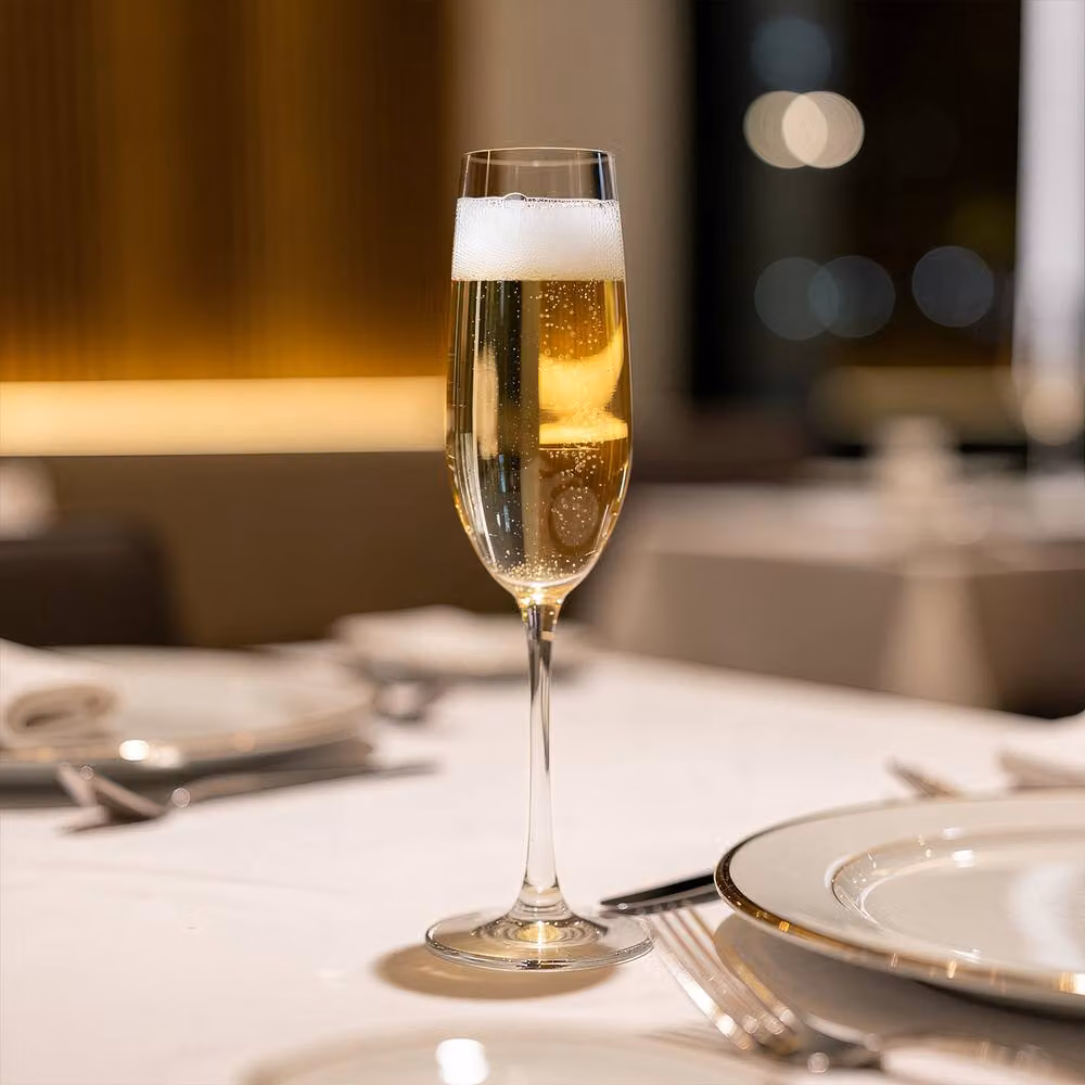 Argon Tableware Mayfair Lead-Free Crystal Champagne Flutes, 210ml, Pack of 24, Transparent – 2
