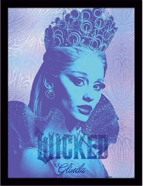 Wicked Glinda Headshot Framed Multicolour Paper Poster