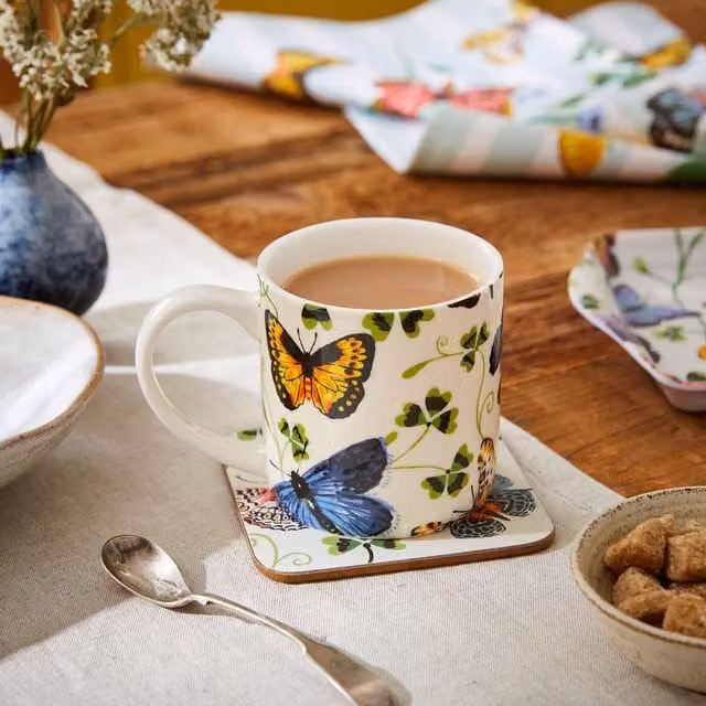 Ulster Weavers Butterfly Grove Floral Bone China Mug in Blue, Green and Multicolour, 250 ml – 1