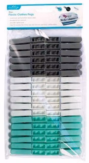 Ashley Multicolour Plastic Clothes Pegs, Pack of 36