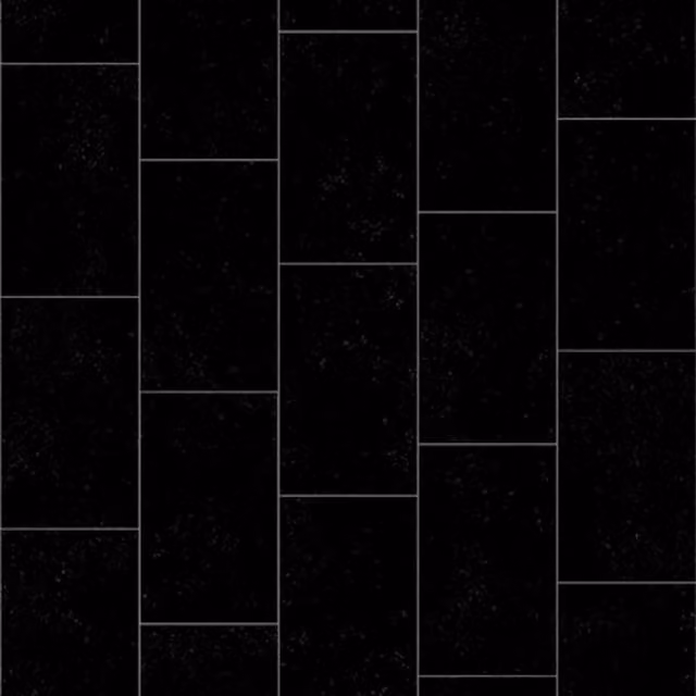 Komscape Black and Red Tile Look Vinyl Flooring Sheet