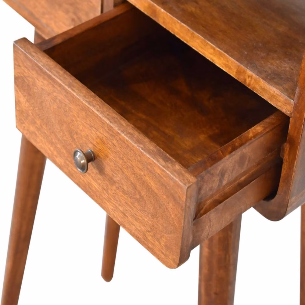 STILVORA Mid-Century Solid Mango Wood Console Table in Brown – 6