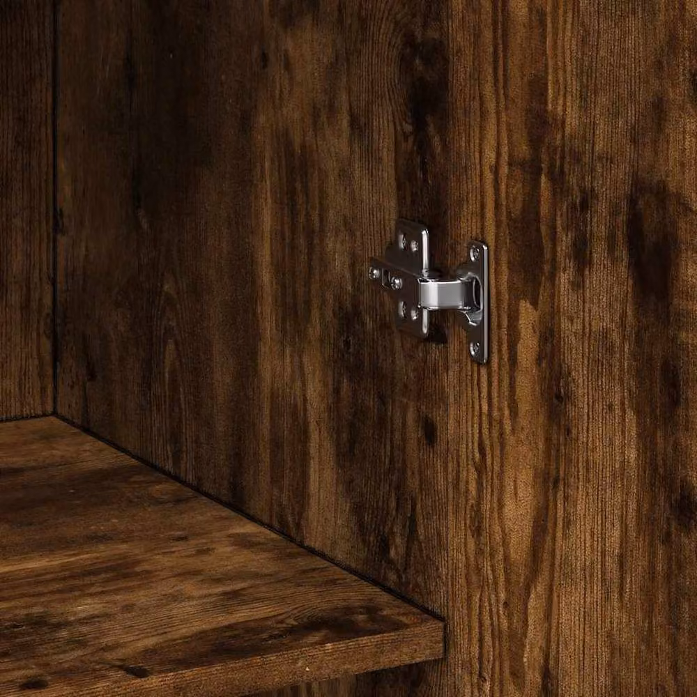 Berkfield Home Smoked Oak Storage Cabinet in Brown, W/D/H: 70 x 42.5 x 225 cm – 3