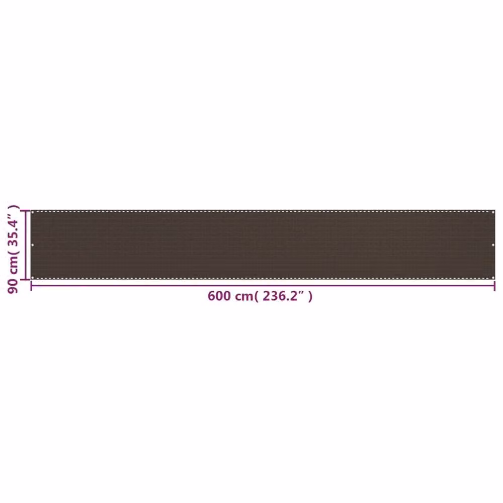 Berkfield Home Brown Semi-Transparent Balcony Screen, W: 90 cm, L: 600 cm – 3