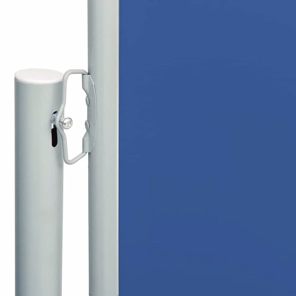 Berkfield Home Blue Retractable Side Awning with Steel Frame and Polyester Fabric, W/H: 117 x 600 cm – 1