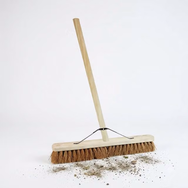 Storm Trading Group 2 Pack XL Coco Soft Bristle Indoor Long Handled Wooden Sweeping Broom, Brown, Height: 91.44 cm