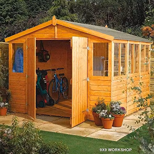 Rowlinsons Workshop Range Shed in Brown, W: 288 cm, D: 559 cm, H: 235 cm – 1
