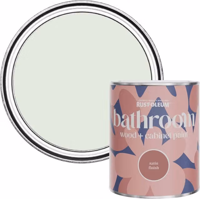 Rust-Oleum Satin Finish Bathroom Wood Cabinet Paint in Sage Mist Green, 0.75 l