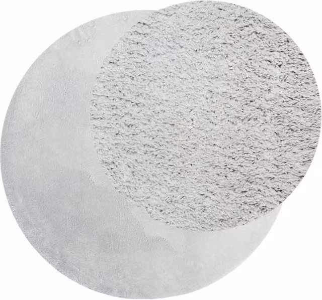 Berkfield Home HUARTE Round Short Pile Washable Grey Rug, Diameter: 100 cm