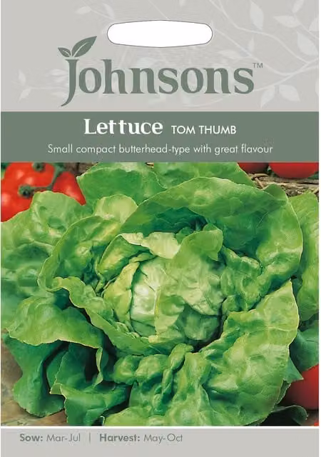 Johnsons Tom Thumb Lettuce Vegetable Seeds
