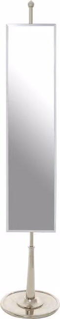 Orsina Mid Century Modern Rectangular Freestanding Mirror in Silver, H 210 x W 42 x D 42 cm