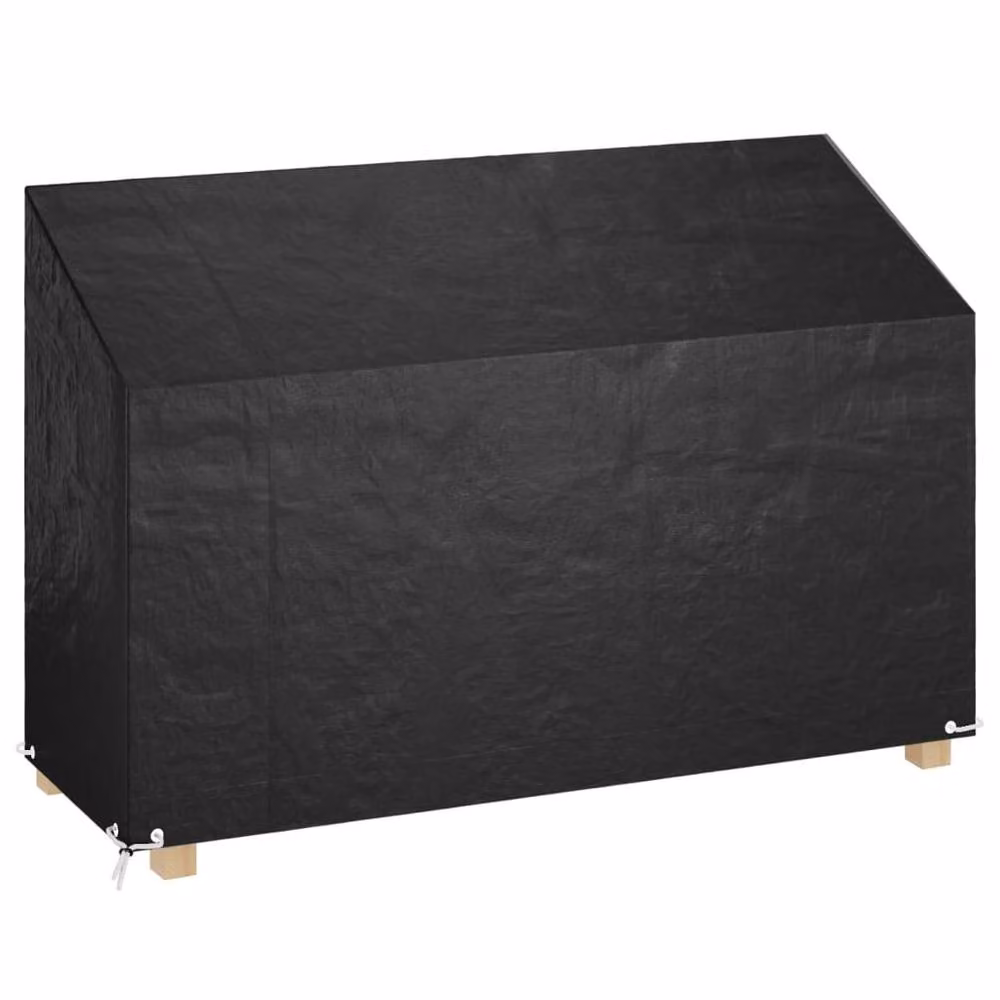 Berkfield Home Durable Water-Repellent Garden Bench Cover in Black, Polyethylene, W: 190 cm, D: 70 cm, H: 70-88 cm – 2