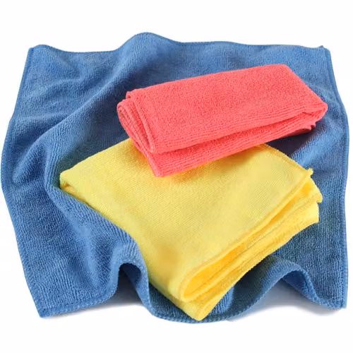 tectake 1000-Pack Multicolour Microfibre Cleaning Cloth Set, W/D/H: 35 x 35 x 35 cm – 1