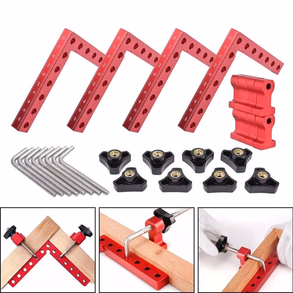 KORVIXA Red Aluminum Alloy Right Angle Positioning Squares – 3