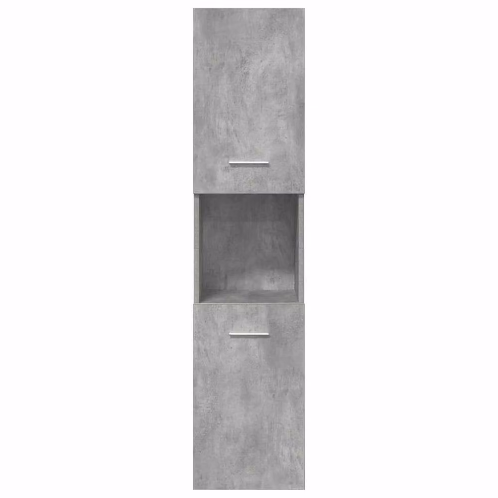 Berkfield Home 5 Piece Modern Wall Mounted Bathroom Furniture Set in Matt Concrete Grey – 2