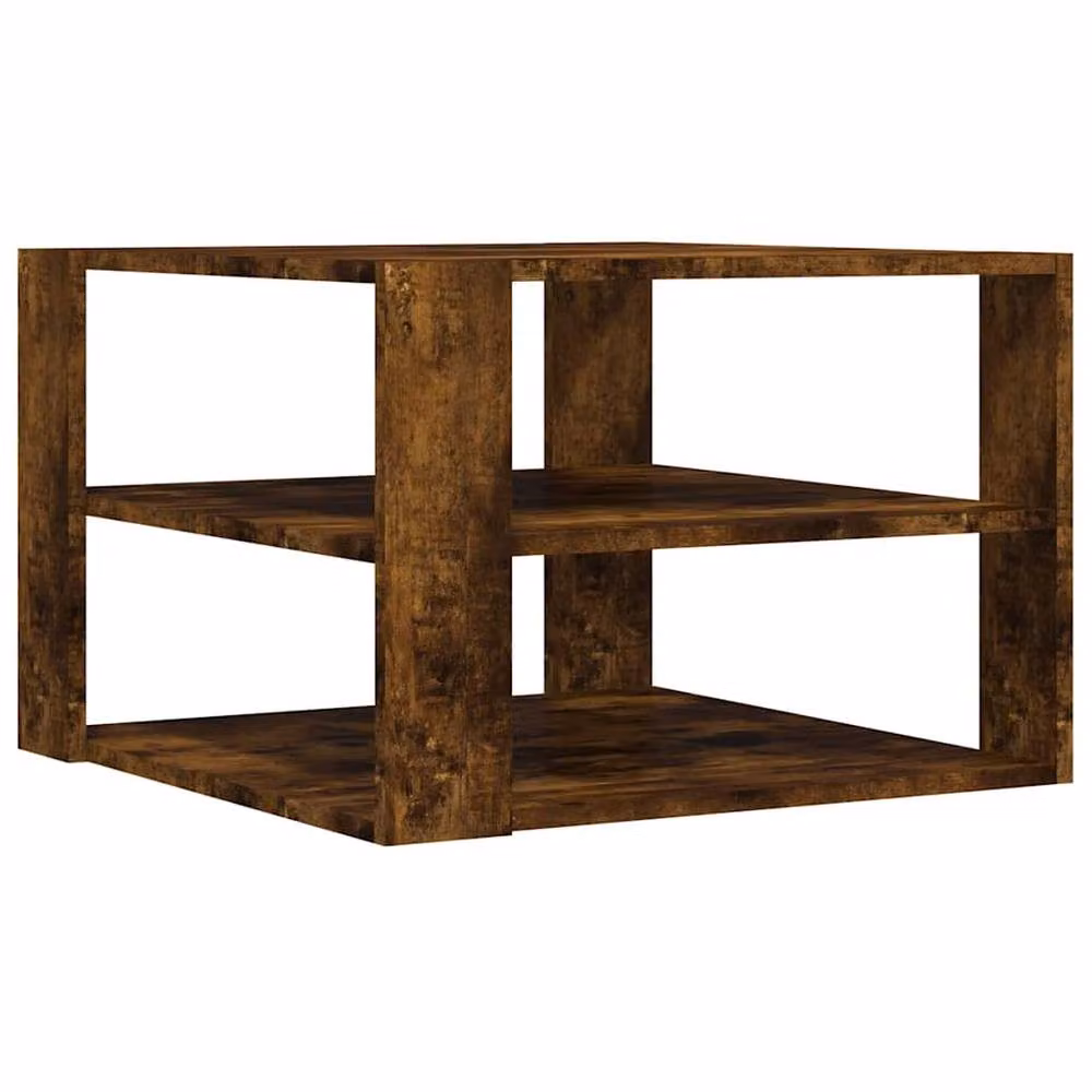 Berkfield Home Decorative Coffee Table in Smoked Oak Brown, W/D/H: 59.5 x 59.5 x 40 cm – 3