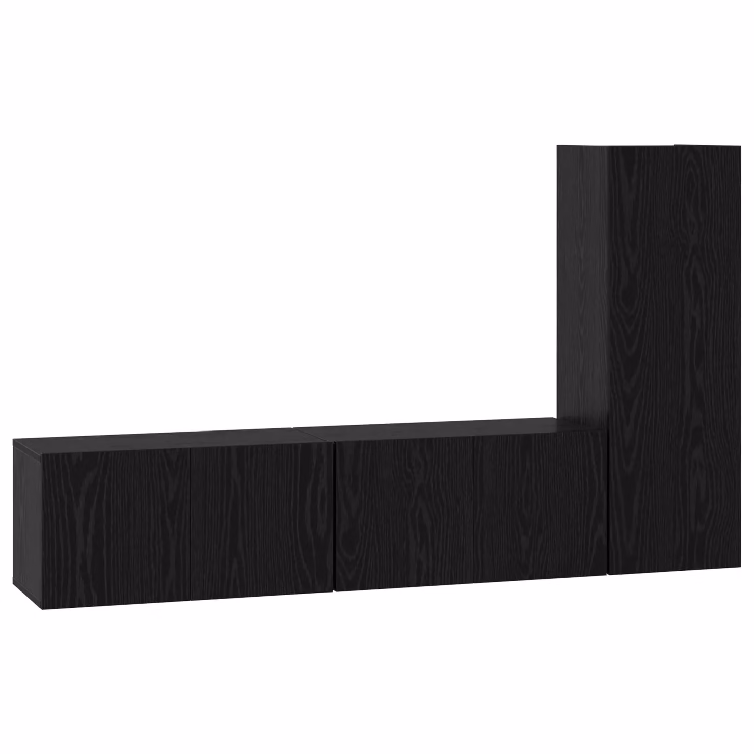 Berkfield Home Modern 3-Piece TV Cabinet Set in Black Oak, W/D/H: 30.5 x 30 x 90 cm – 2