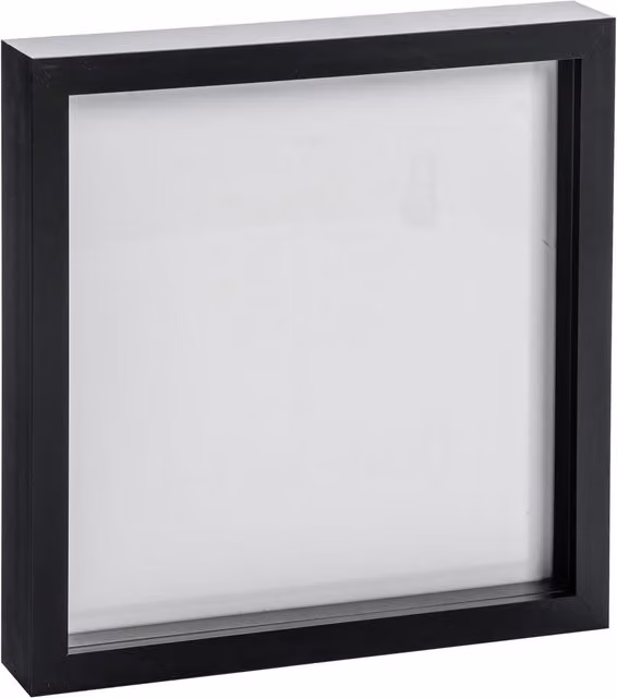 Nicola Spring Modern Square 3D Shadow Box Photo Frame, Black, W/D/H: 25.4 x 25.4 x 25.4 cm – 4