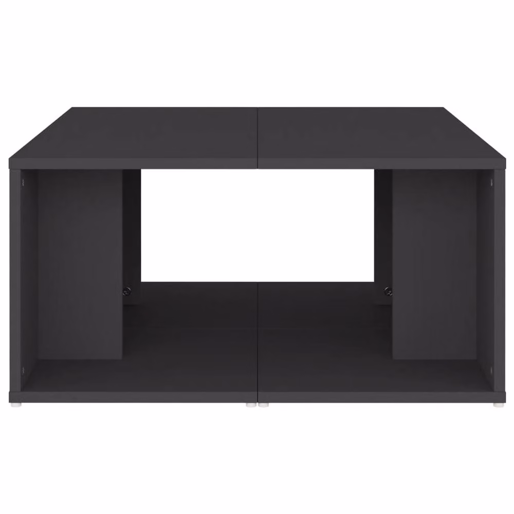 Berkfield Home Set of 4 Grey Square Coffee Tables in Engineered Wood, W/D/H: 33 x 33 x 33 cm – 4