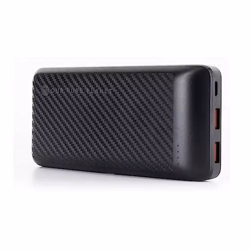 OUR PURE PLANET 20000mAh 22.5W Fast Charging Portable Power Bank with USB-C and 3 Output Ports and LED Display in Black – 1