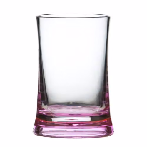 Orsina Pink and Transparent Acrylic Bathroom Tumbler H 11 x W 11 x D 8 cm – 1
