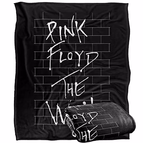 LOGOVISION Pink Floyd Roger Waters The Wall Super Soft Fleece Throw Blanket, White, W/D/H: 152 x 127 cm – 1