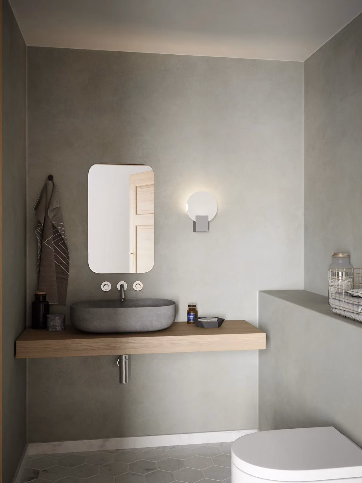 Nordlux Hester White Plastic LED Wall Light for Bathroom, IP44, 3000k Warm White – 2