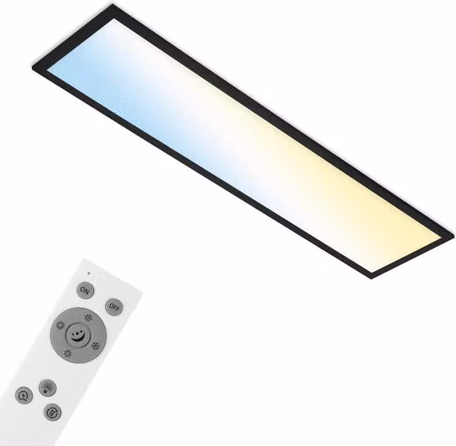 Briloner Black Smart LED Ceiling Light Panel with CCT, App and Voice Control – 1