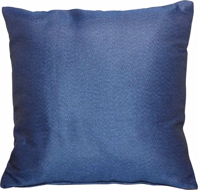 Royalcraft Pair of Blue Plain Square Polyester Outdoor Garden Scatter Cushions – 1