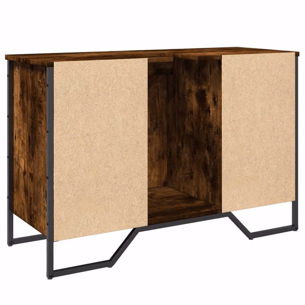 Berkfield Home Modern Freestanding Bathroom Sink Cabinet in Smoked Oak, W/D/H: 91 x 35 x 60 cm – 4