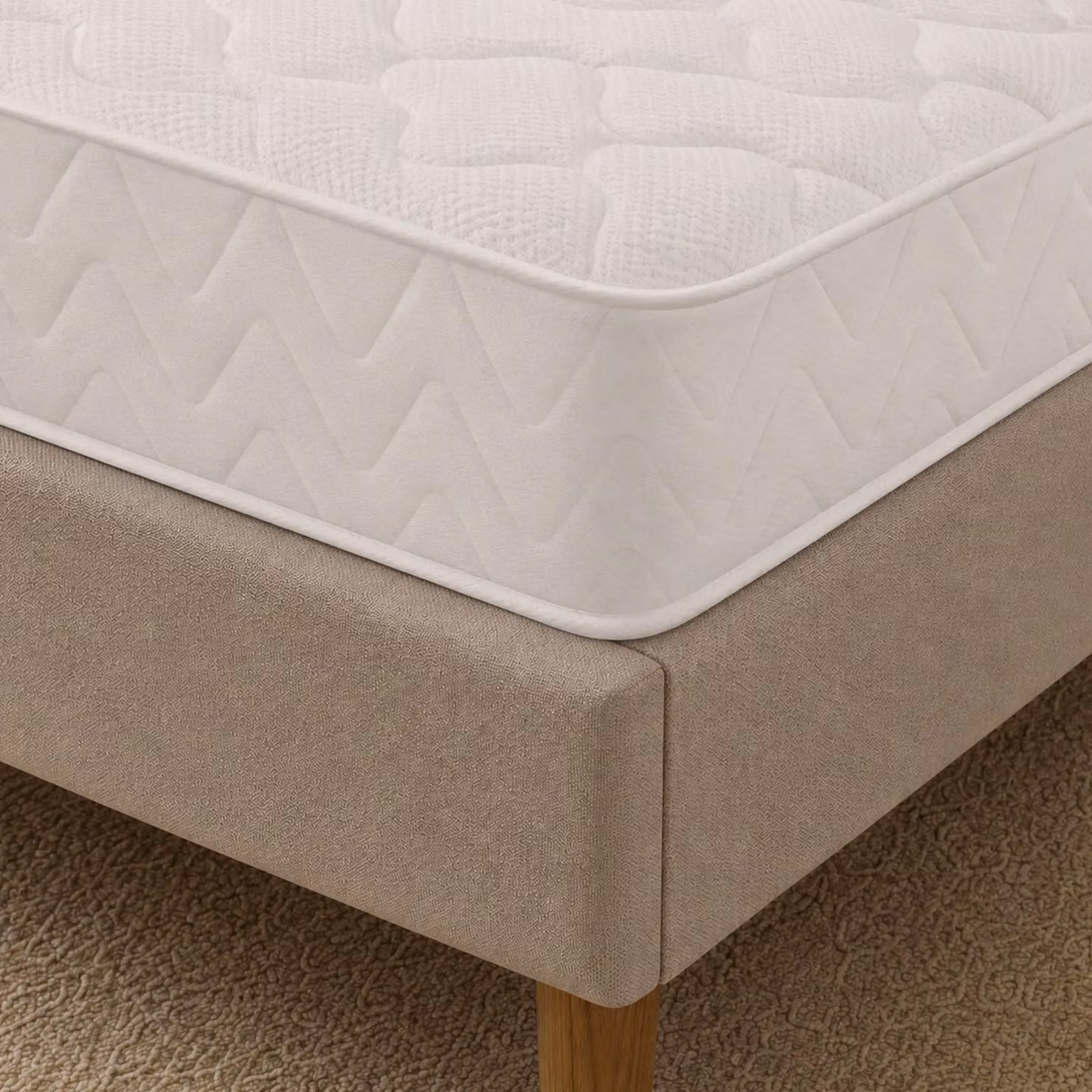 Starlight Beds Twilight Hybrid Memory Foam and Spring Mattress, Soft Feel, White, W/D/H: 140 x 200 x 18 cm – 2