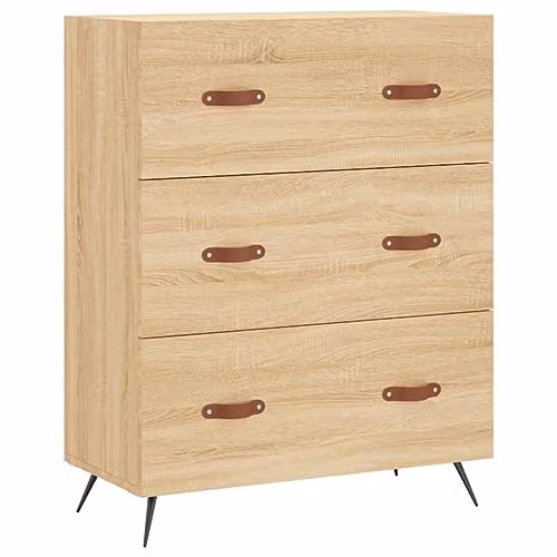 vidaXL Chest of Drawers in Sonoma Oak, Brown, W/D/H: 69.5 x 34 x 90 cm