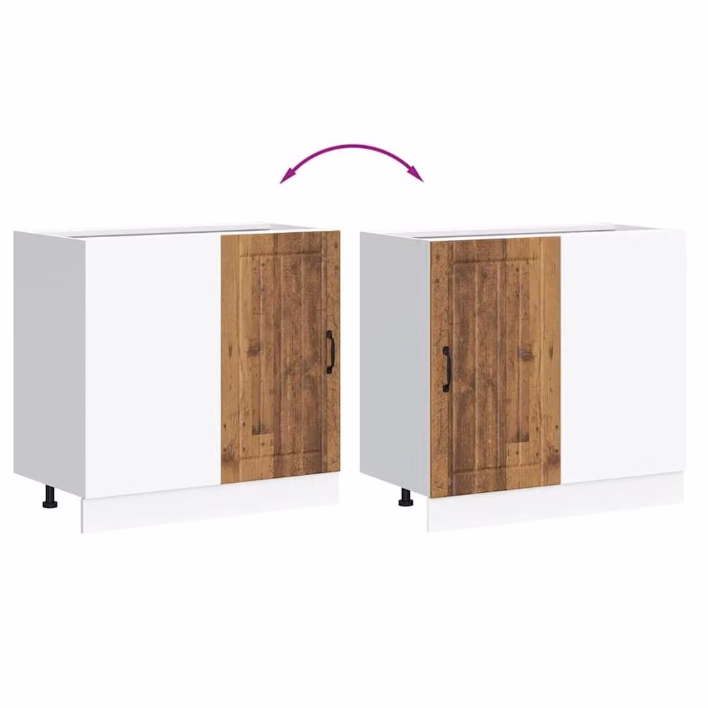 Berkfield Home Lucca Sink Base Cabinet in Brown Engineered Wood, W/D/H: 81.5 x 46 x 46 cm – 2