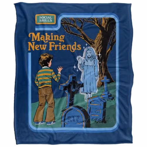 Steven Rhodes Making New Friends Super Soft Fleece Throw Blanket, Multicolour, W/D/H: 152 x 127 cm – 5
