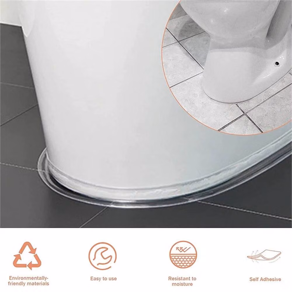 FLAVORA Waterproof Self-Adhesive Caulk Sealing Tape, White, 3 Rolls (Length: 3.2 m, Width: 38 mm) – 3