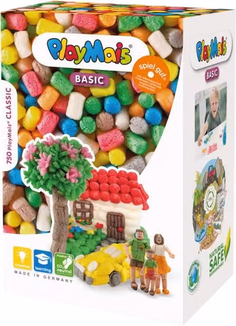 PlayMais Classic Basic Multicolour and White Creative Modeling Clay, 20 cm