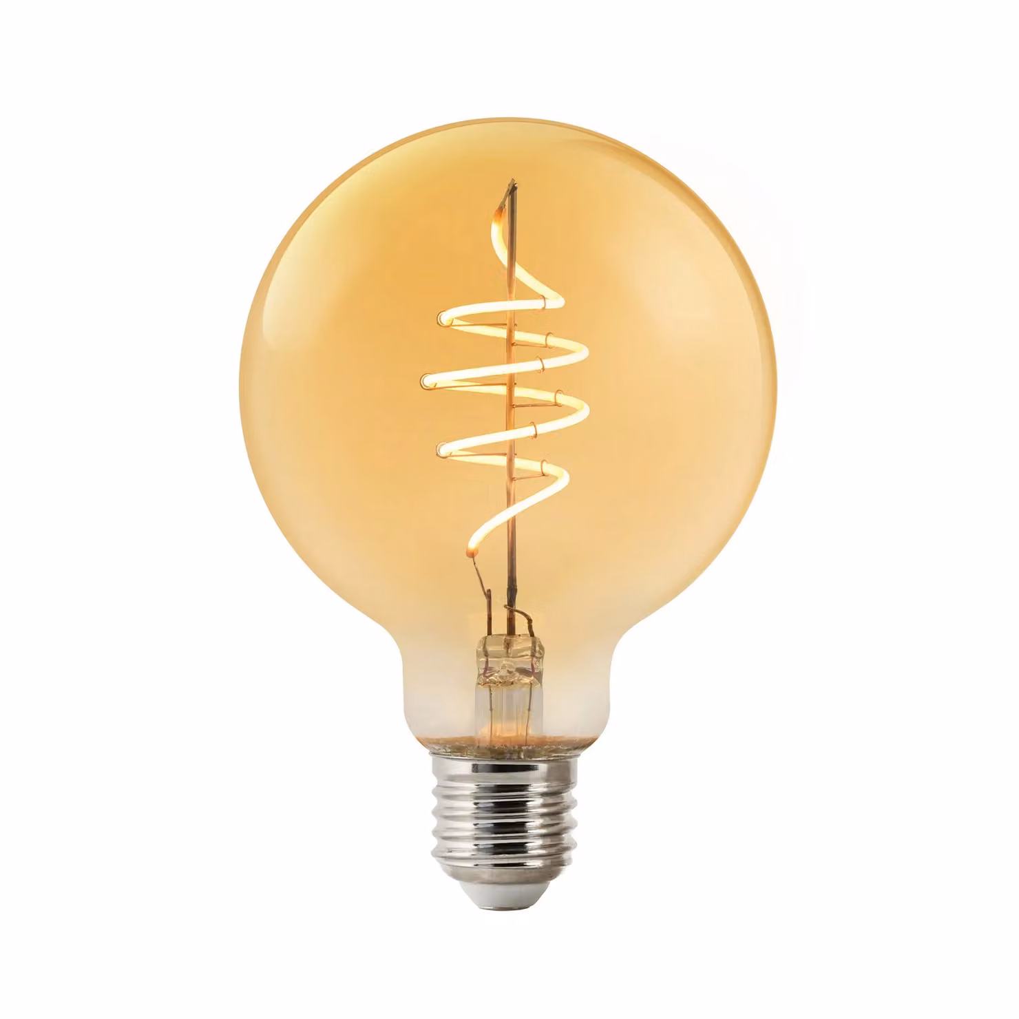 Nordlux Smart LED Vintage Bulb, Amber Glass, E27, 2200K Warm White, Gold/Brass, Dimmable – 2