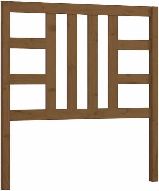 Berkfield Home Rustic Solid Wood Pine Bed Headboard in Honey Brown, W/D/H: 96 x 4 x 100 cm – 1